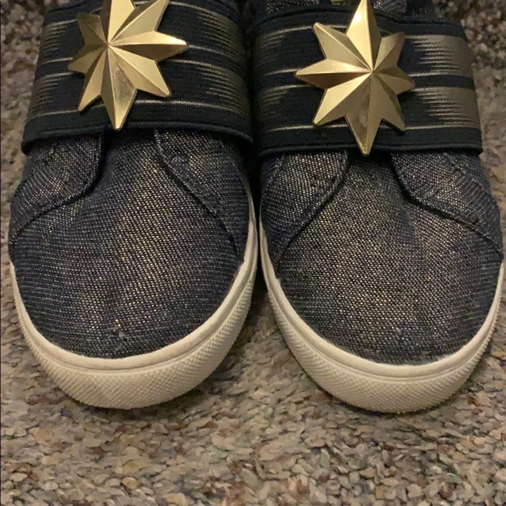 Captain Marvel Glitter Denim slipon shoes size 11